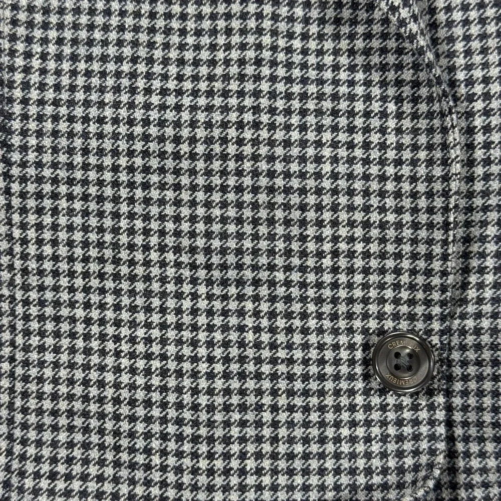 Cremieux Moon Fabric Houndstooth Blazer Jacket Mens Size XL Wool Cotton Cashmere